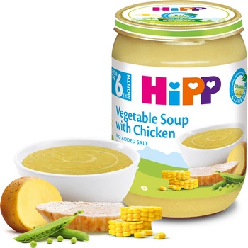 Hipp БИО Зеленчукова супа с пиле 4+ 190г