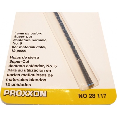 Proxxon 28117 Lupénkové pilky "Super-Cut" 17 zubů na 25 mm 12ks dřevo