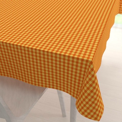 Biante bavlna ubrus Olivia OL-006 Oranžovo-žlutá kostka malá 140x220cm