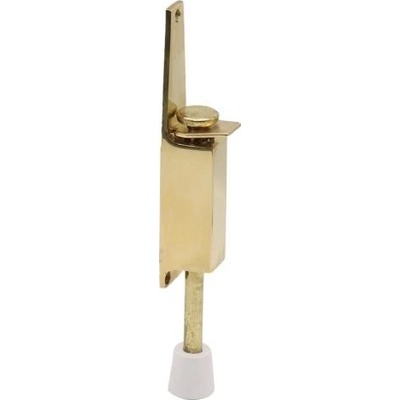 IBFM 250 - mechanický dverný stavač, doraz dverí s gumou, výška 180 mm, leštená mosadz FM-ST-180_250