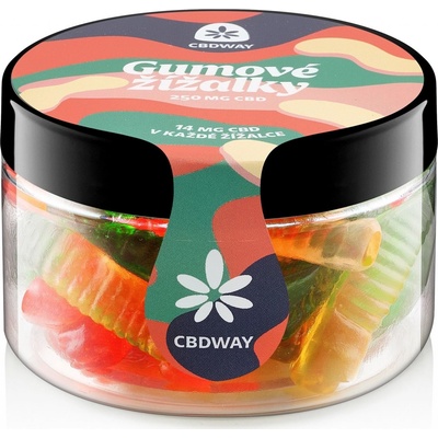 CBD WAY Gumové žížalky 250 mg 100 g