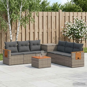 vidaXL Комплект дивани 8 бр. Сив и тъмен сив 55 x 55 x 37 см (3448594)