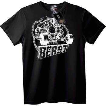 NOONEBRAND Тениска Beast вдигане на тежести - M, Black