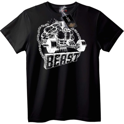 NOONEBRAND Тениска Beast вдигане на тежести - M, Black