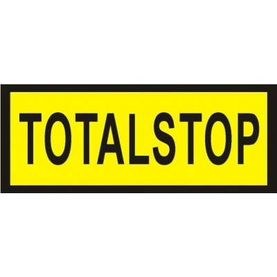 Samolepka Total stop 26x74mm 28b