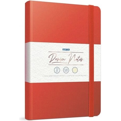 GIPTA Denim Notes Тетрадка 19 x 26 cm, кремава, широки редове, твърда корица, 120 листа (3939)