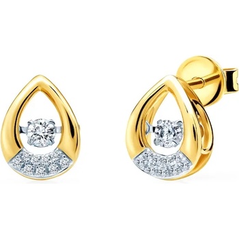 Image 1 of SAVICKI Обеци със сълзи: злато. диаманти