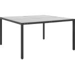 vidaXL Градинска маса антрацит 130x130x72 cм стомана и стъкло (313093)