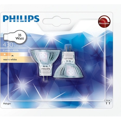 Philips К-кт от 2 халогенни крушки Philips GU4/35W/12V (P4271)
