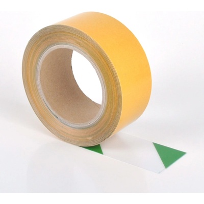 Univerzální podlahová páska WT-5125 – PVC, zeleno-bílá, 50 mm × 10 m