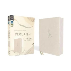 Flourish: The NIV Bible for Women, Cloth Over Board, Cream, Comfort Print (ISBN: 9780310462477)