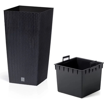 Prosperplast květináč Rato Square 32,5 cm antracit