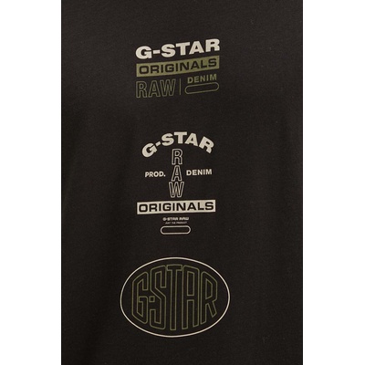 G-Star Raw Памучна тениска G-Star Raw в черно с принт D25083-C506 (D25083.C506)