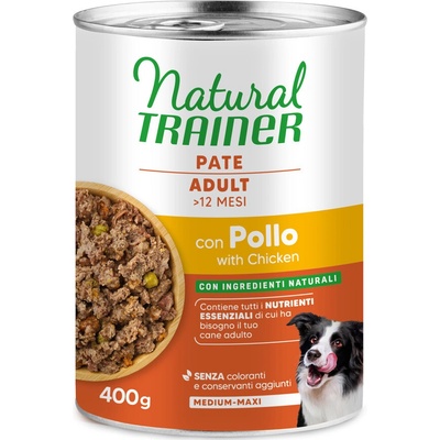 Natural Trainer Pate Medium & Maxi Adult kuřecí 6 x 400 g