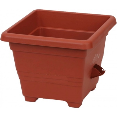 PLASTIA Hranatý samozavlažovací kv. Bergamot 35x35 cm terakota
