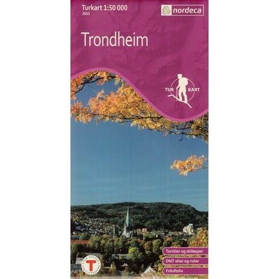 Turistická mapa Trondheim a okolí 1:50.000