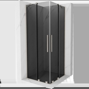 Mexen Velar Душ кабина Duo плъзгаща се 80 x 80 см, графит, четкан никел (871-080-080-42-97)