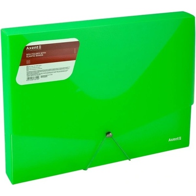Кутия PP с ластик A4 Axent Опушено Зелен (A4)