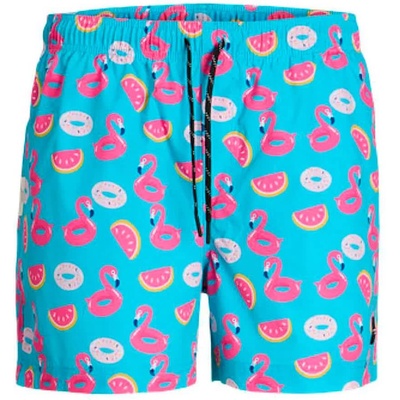 JACK & JONES Бански гащета Jack & jones Maui Novelty swimming shorts - Blue (Blue / Pink)