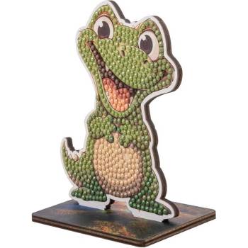 Craft Buddy Комплект за диамантена бродерия Craft Buddy - Crystal Art Buddies, Алигатор (CBCAFGR-31GEN050)