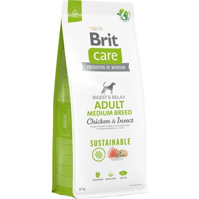 Brit Care Sustainable Adult Medium Breed Chicken & Insect 12 kg