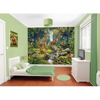 Walltastic 43060 3D dětská papírová fototapeta cm Zvířátka z lesa, rozměry 305 x 244