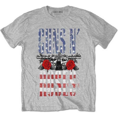 Guns N' Roses US Flag in Logo Heather Grey XL Риза (GNRTS131MG04)
