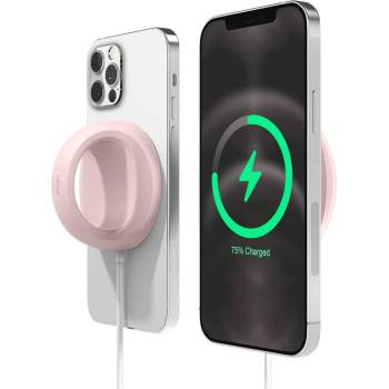 elago Grip Stand for MagSafe - силиконова поставка за зареждане на iPhone чрез поставяне на Apple MagSafe Charger (розов)