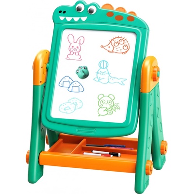 Detská tabuľa na fixky 2v1 Aga4Kids DS5624 zelená