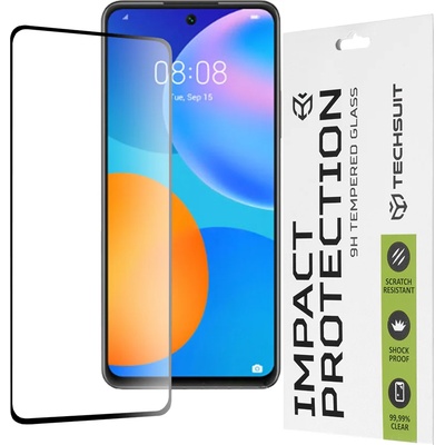 Techsuit Протектор за Huawei P Smart 2021 - 111D Full Cover / Full Glue Glass - Черен