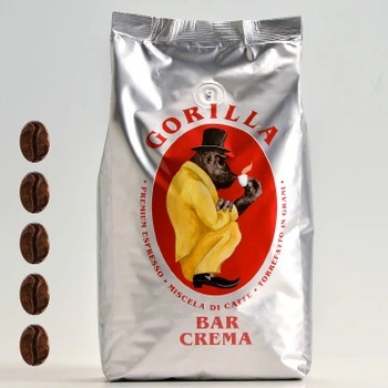 Gorilla Gorilla Espresso Bar Crema кафе на зърна, 1кг, пълноценно, силно кафе (FF01GOBC)