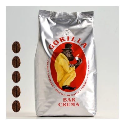 Gorilla Gorilla Espresso Bar Crema кафе на зърна, 1кг, пълноценно, силно кафе (FF01GOBC)