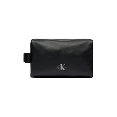 Calvin Klein Jeans Несесер Monogram Soft Washbag K50K511443 Черен (Monogram Soft Washbag K50K511443)