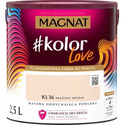 MAGNAT latexová Barva na zeď 2,5 l Pražená mandle matná