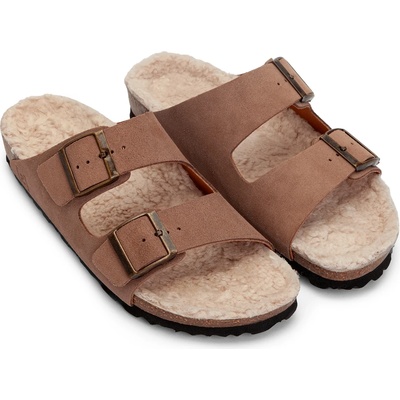 Espadrij Дамски пантофи Espadrij Women's Ami Velour Teddy Sandals - Sable - размер 38 (EU) (126-0543-0114)