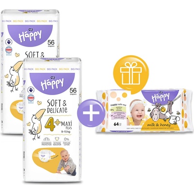 Bella Baby Happy Maxi Plus Pack 4+ 2x56 ks