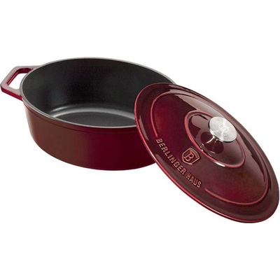 Berlingerhaus Pekáč litinový s poklicí 30 cm Burgundy Line BH-6499 – Zboží Dáma