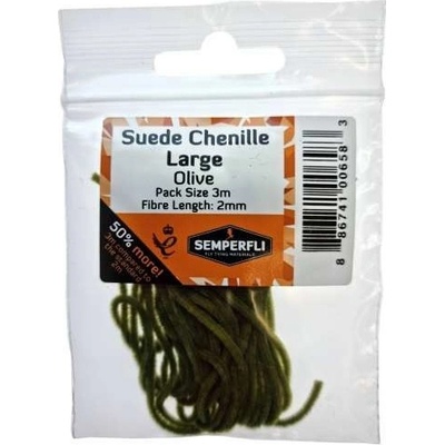Semperfli Šenylka Suede Chenille Large Olive 2mm