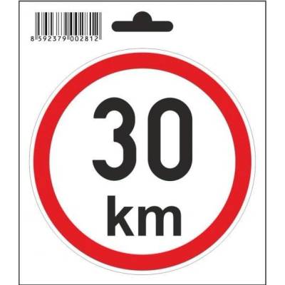 Samolepka 30 km/h, průměr 110 mm