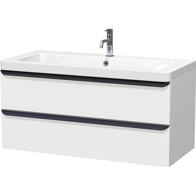 Naturel Kúpeľňová skrinka s umývadlom Pavia 105x53x49 cm biela mat PAVIA3105ZCE
