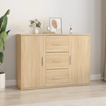 vidaXL Страничен шкаф, дъб сонома, 91x29, 5x65 см, инженерно дърво (823345)