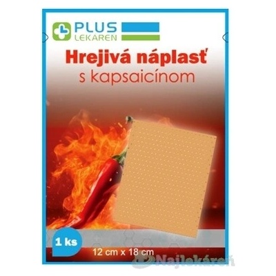 PLUS LEKÁREŇ Hrejivá náplasť s kapsaicínom 12x18cm