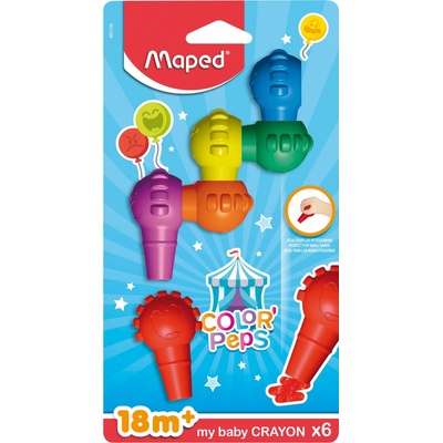 MAPED Voskovky "Color`Peps Baby" 6 rôznych farieb