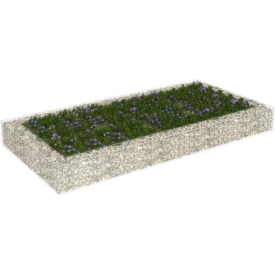 zahrada-XL Gabionový vyvýšený záhon pozinkovaná ocel 200 x 100 x 20 cm