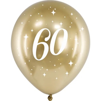 Image 1 of PartyDeco Латексови балони - златисти число 60 6 бр