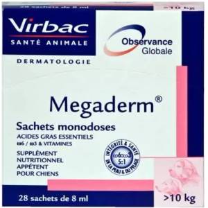 Virbac Megaderm - за здрава кожа и козина, за кучета с тегло над 10 кг. - 28 дози