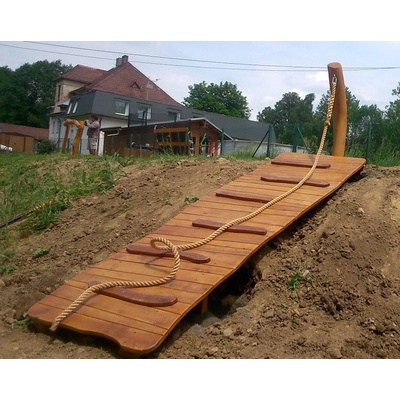 Playground System Rampa s lanem 3 m k svahové skluzavce z akátu – Zboží Mobilmania