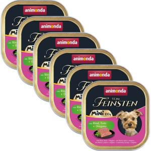 Animonda Vom Feinsten Adult Mini - говеждо, патица и риган 6 x 100 г