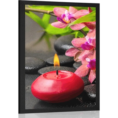 Plakát uklidňující Zen zátiší - 20x30 black