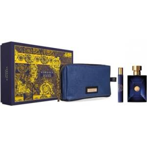 Versace Комплект за мъже Versace DYLAN BLUE - Eau de Toilette 100 мл + Mini 10 мл + несесер Парфюми